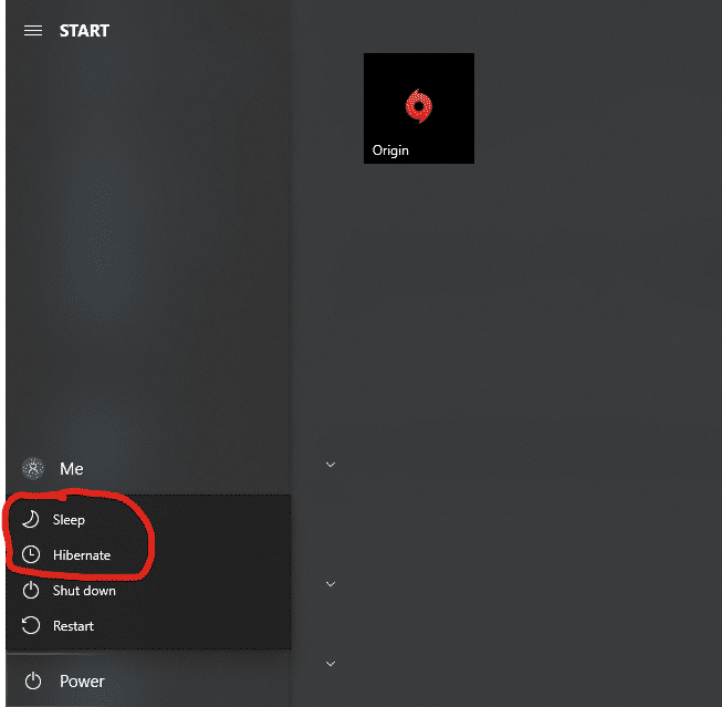 Windows 10 Sleep Hibernate