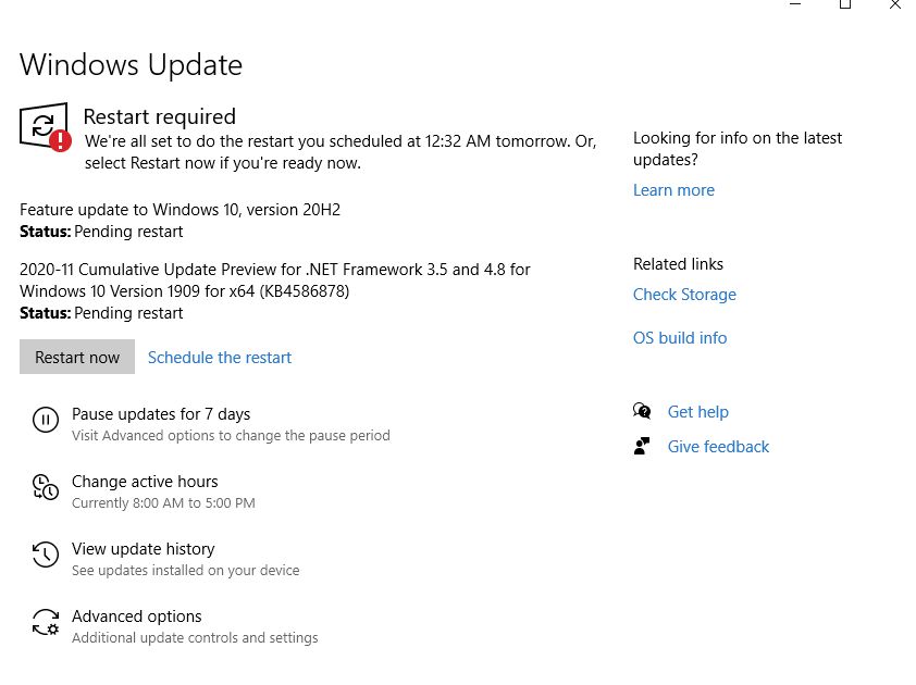 Windows 10 Update Restart