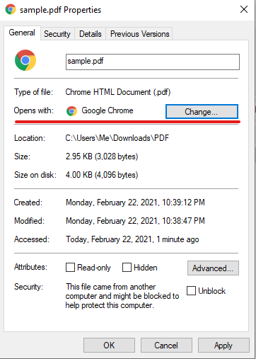 Change PDF Viewer Windows 10