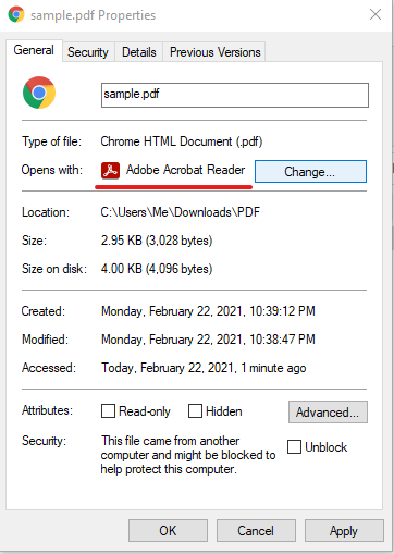 Windows 10 Changed PDF Program