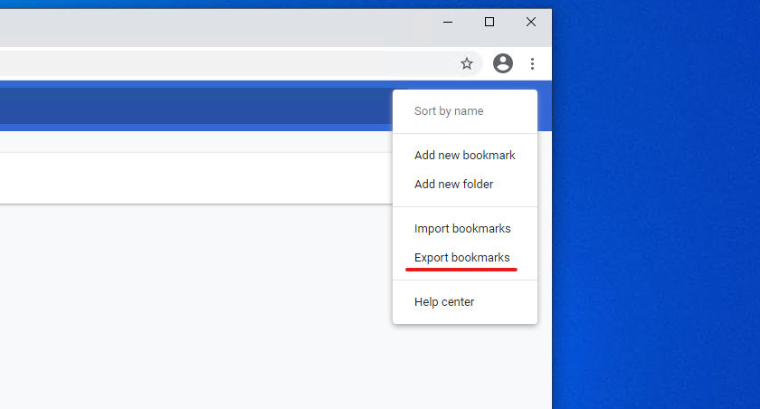 Chrome Export Bookmarks