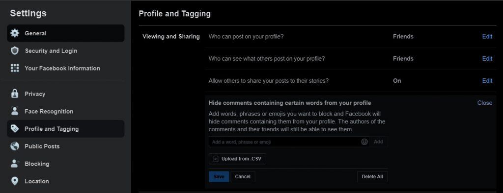 How to Disable Comments On Your Facebook Timeline - Filter Your Facebook Feed