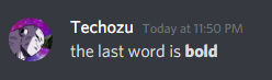 Discord Bold Text 