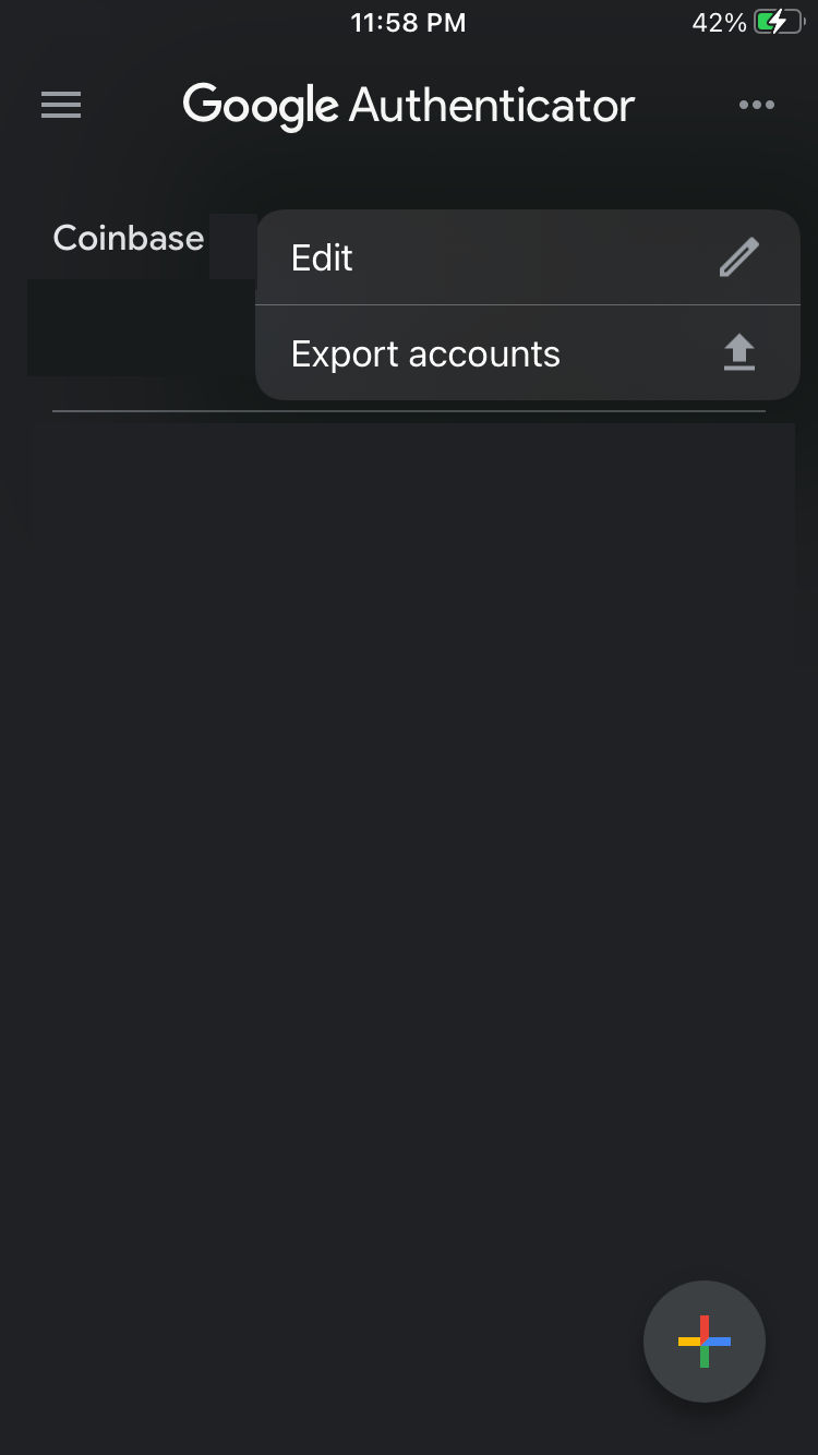 Google Authenticator Export Accounts