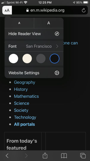 safari dark theme