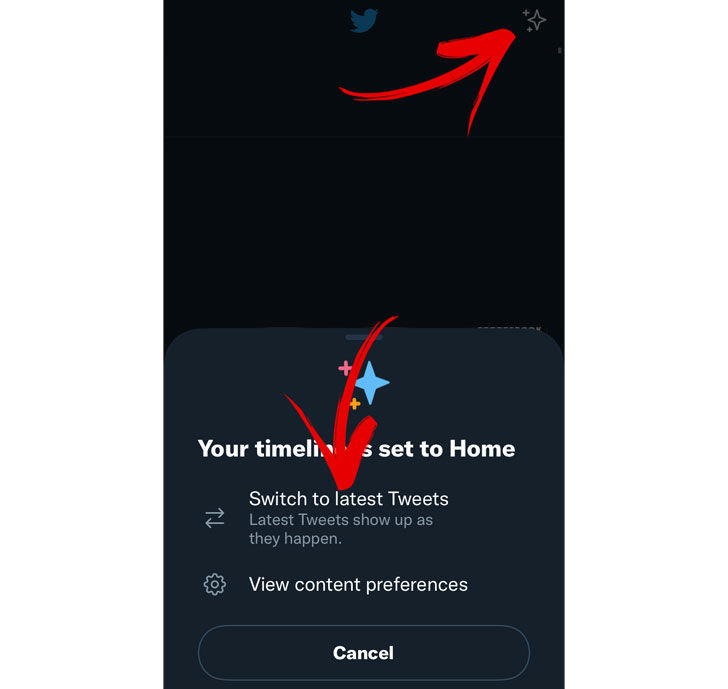 How to show the Tweets in chronological order on Twitter - Mobile App