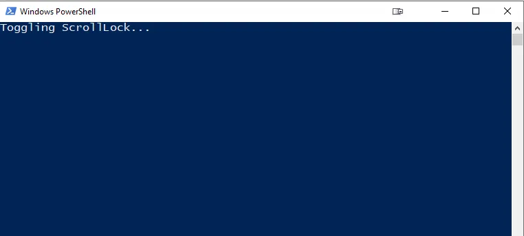 Powershell Keypress Script Running