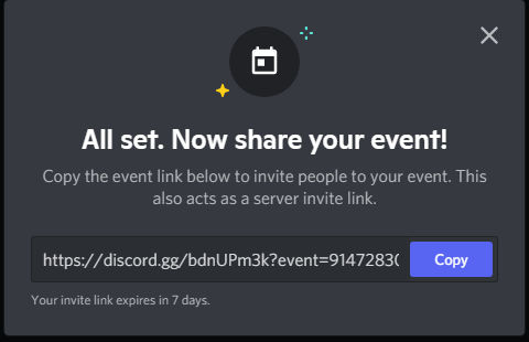 Discord Event Invite Link