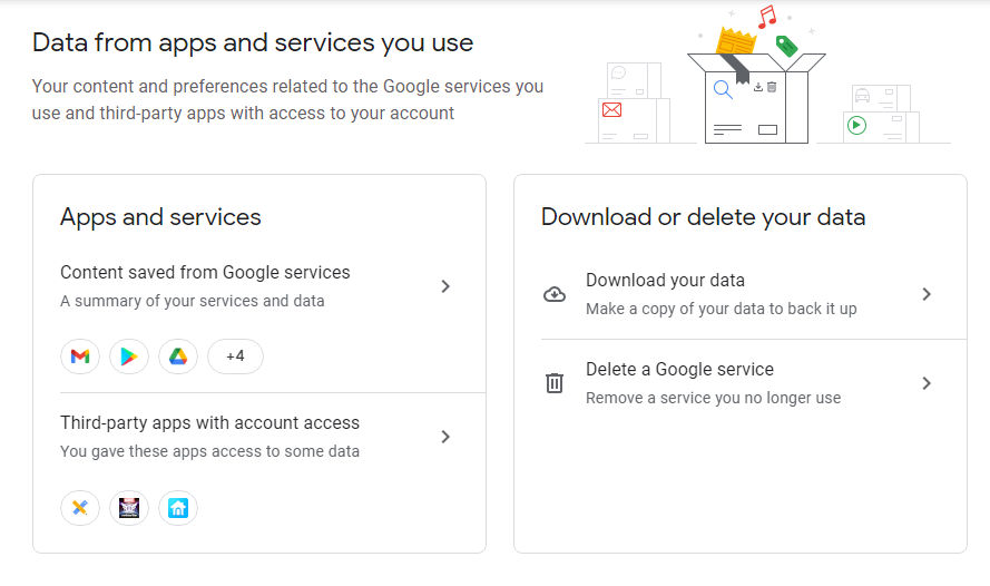 Download or Delete your Data