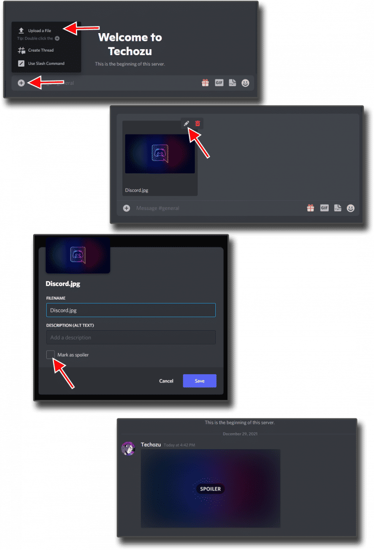 How to Make a Spoiler Image in Discord - Techozu