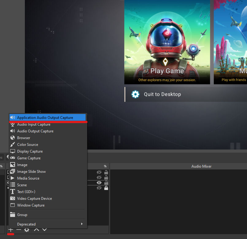 OBS Application Audio Output Device
