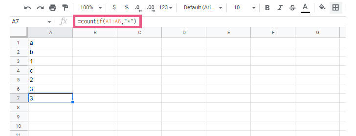 How to Count Cells with Text in Sheets