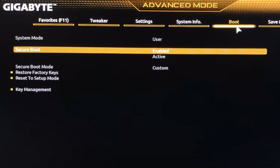 How to Enable Secure Boot on Gigabyte Motherboard Techozu