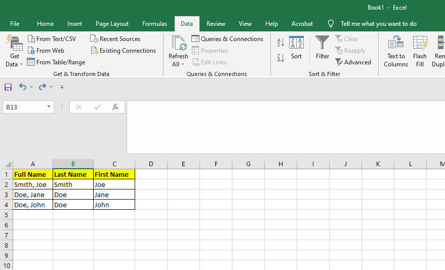 How To Separate Names In Excel Techozu 5373