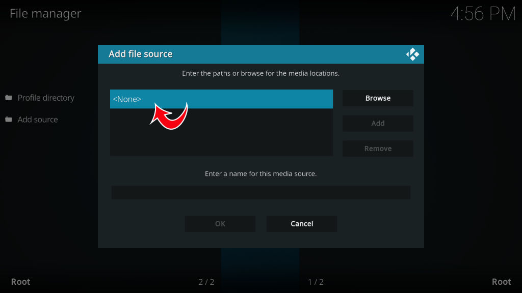 Kodi File Manager Add Source URL