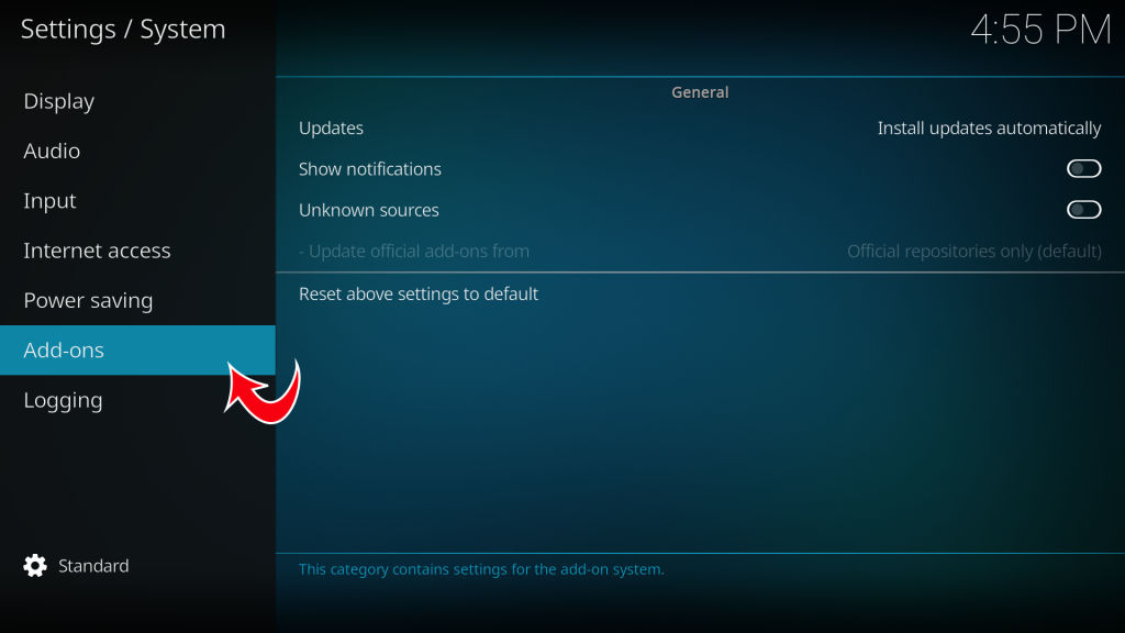 Kodi System Addons