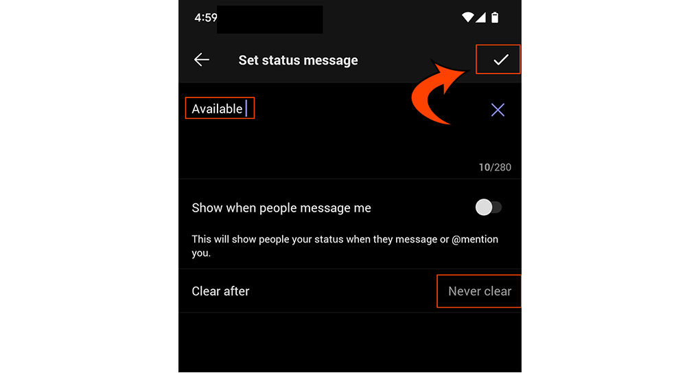 Set Status Message in Mobile, How to Change Away Time in Microsoft Teams