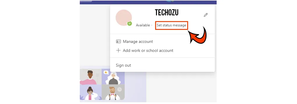 Set status message, How to Change Away Time in Microsoft Teams