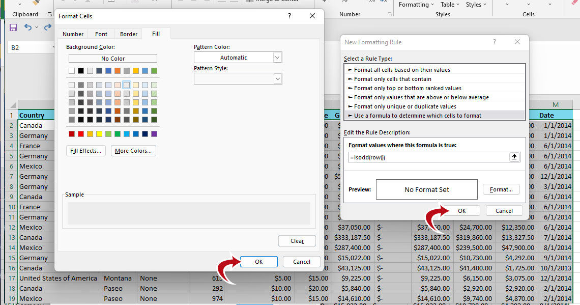 How to Shade Every Other Row in Excel - Techozu