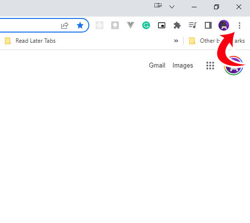 Google Chrome Menu - Windows