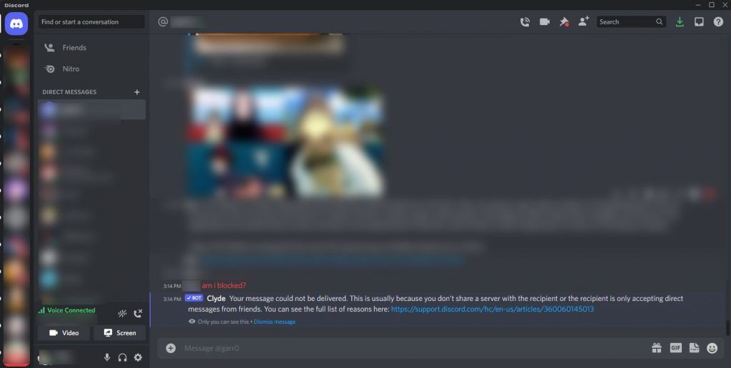 How to Check If Someone Blocked You on Discord by Messaging Them