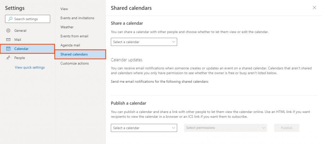 Outlook settings, How to Sync Outlook Calendar with Google Calendar