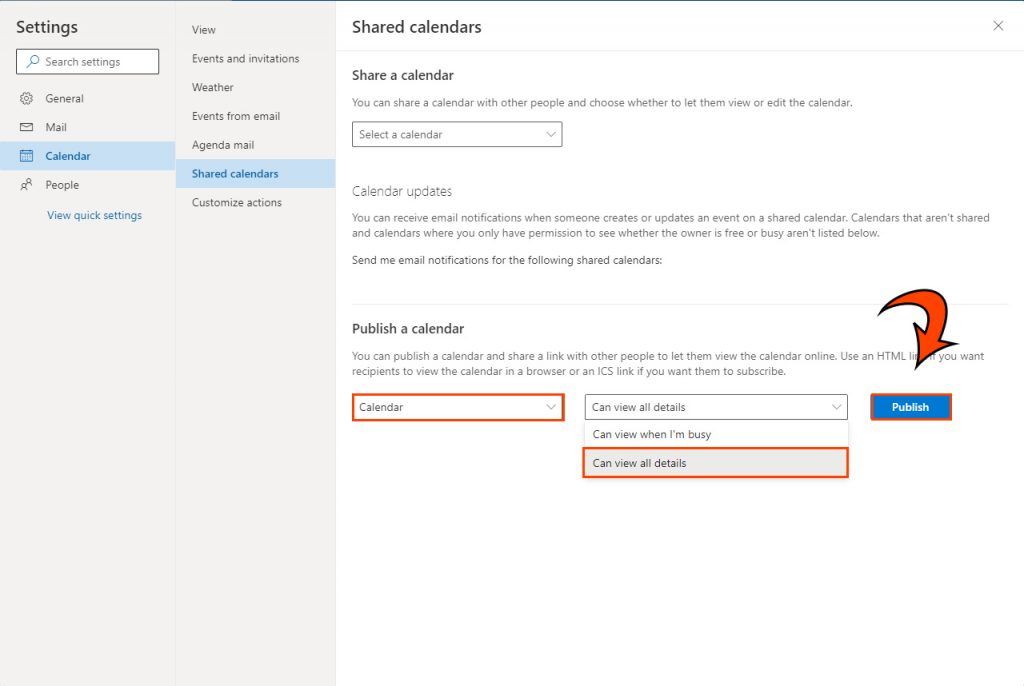Outlook Calendar settings, How to Sync Outlook Calendar with Google Calendar