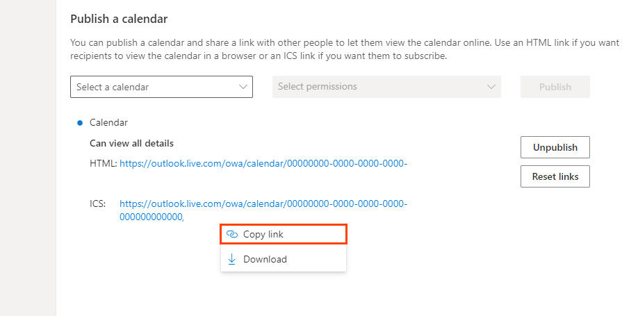 Outlook ICS link, How to Sync Outlook Calendar with Google Calendar