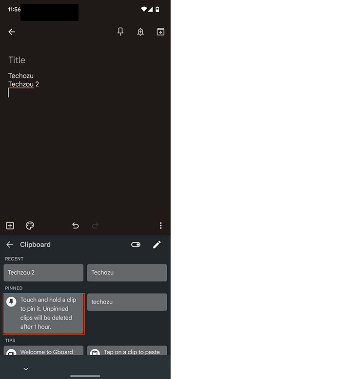 Pinning Clips, How to View Your Clipboard History on Android
