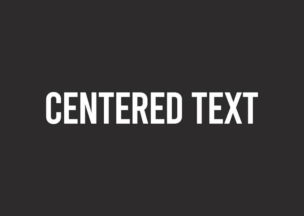Centered Text in Photoshop