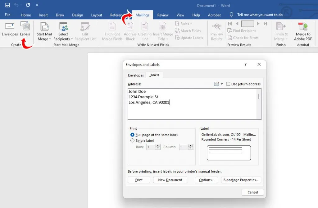 How to Create Labels in Word