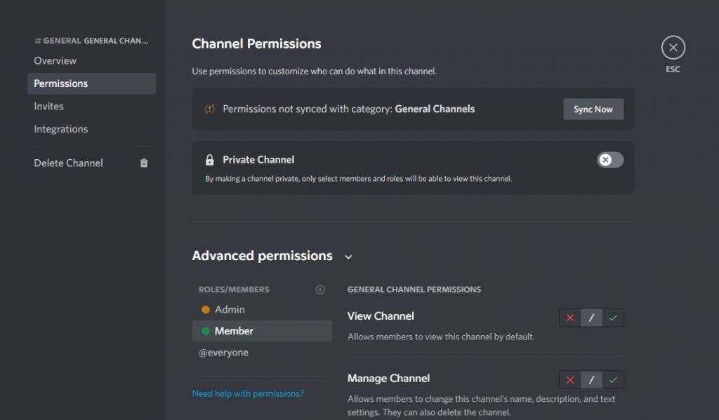 How to Edit Channel and Category Permissions on Discord