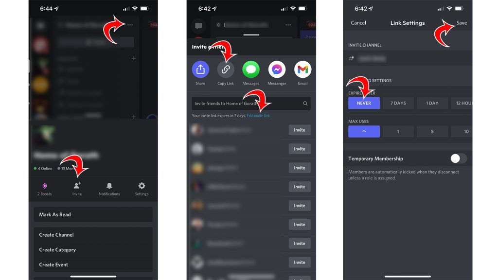 How to Get a Discord Server Link on Mobile