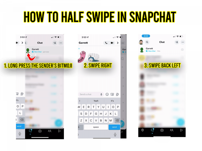 How to Half Swipe in Snapchat (2022) Techozu