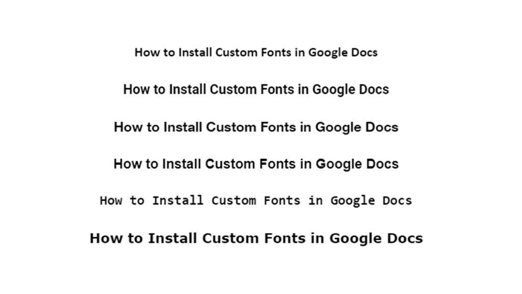 How to Install Custom Google Fonts for Google Docs