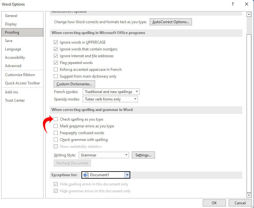 How to Turn Off Spell Check in Word