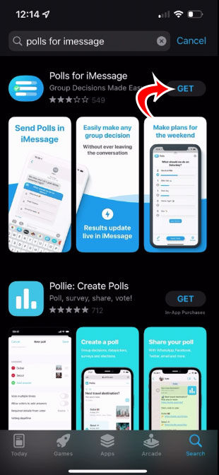 Step 2: Download Polls for iMessage