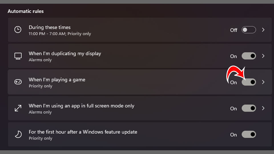 How to Disable Windows Notifications While Playing Games in Windows 11