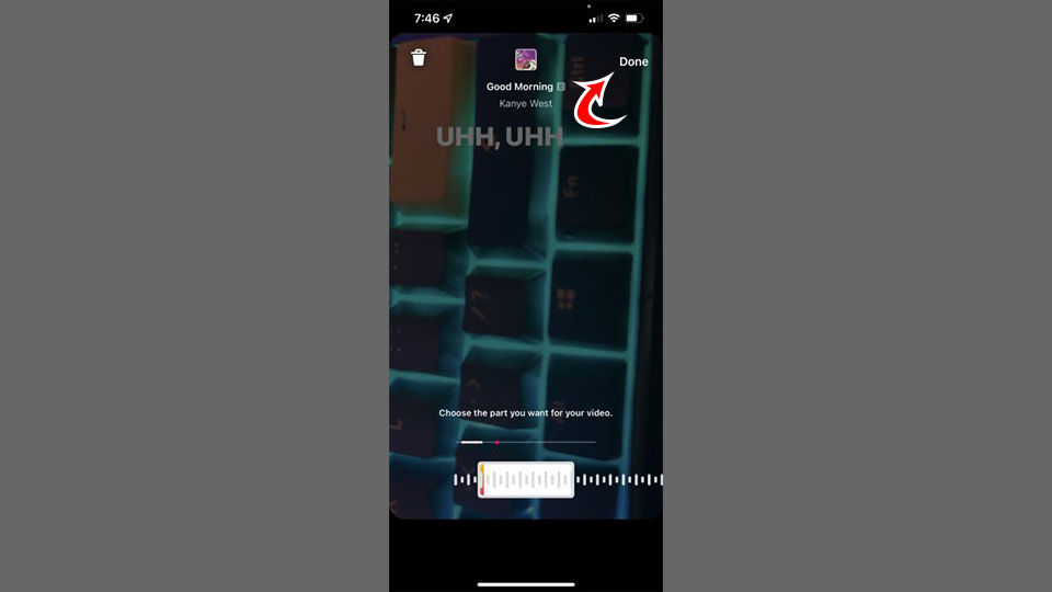 add song lyrics to instagram reel