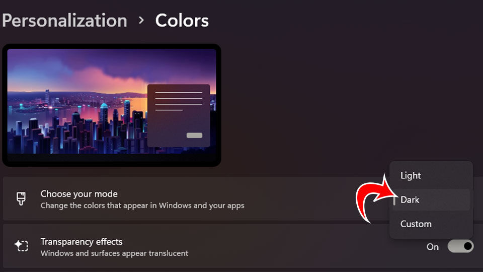 How to Make Windows 11 Taskbar Black (Dark Theme) - Techozu