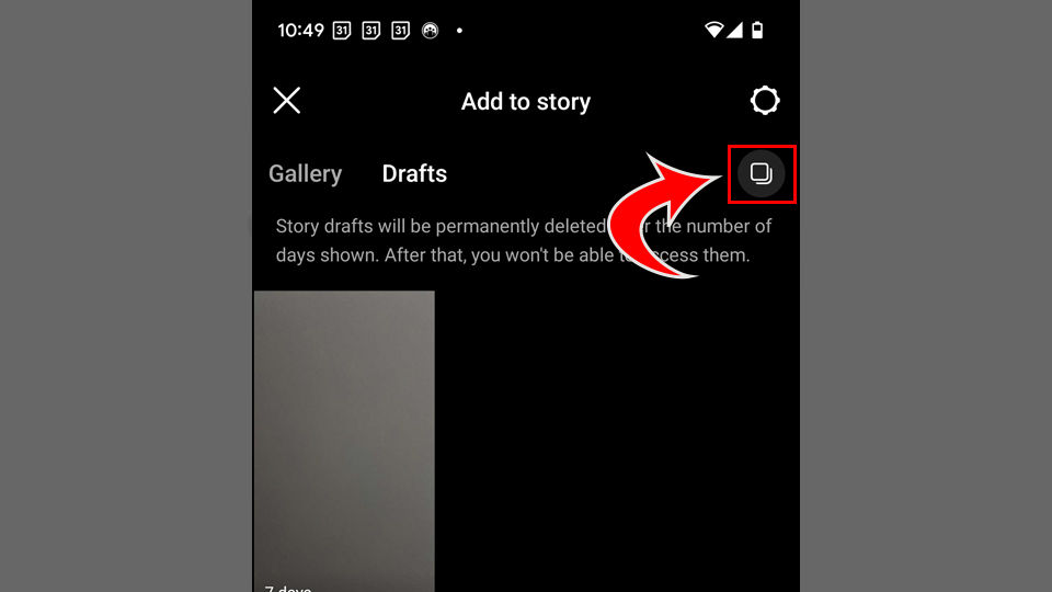 Delete Draft Stories on Instagram