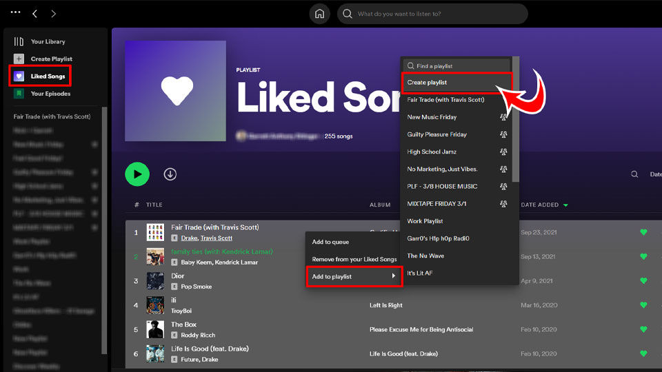 How to Share Liked Songs Playlist on Spotify