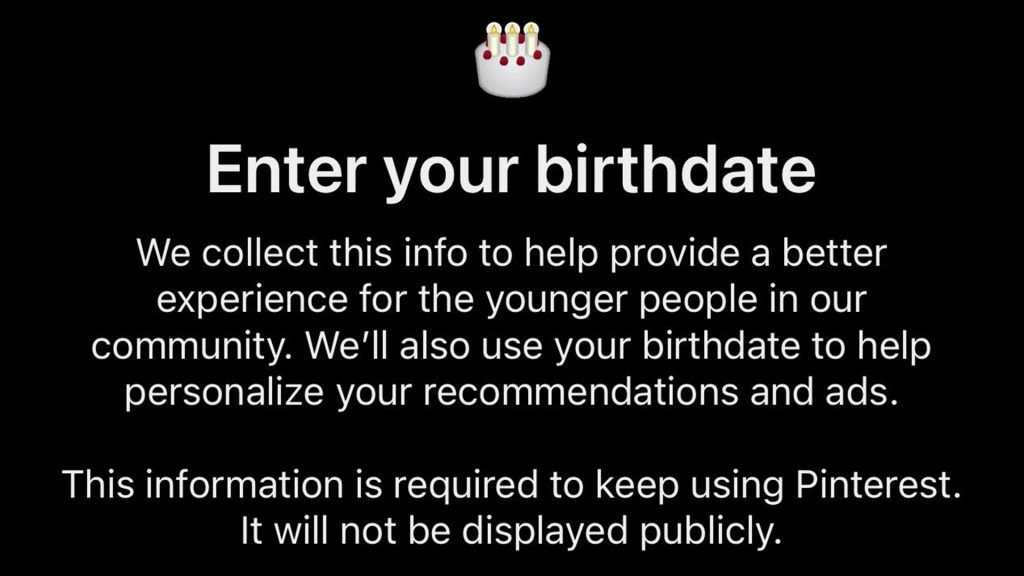 Pinterest Birthdate Message